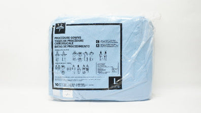 Medline Procedure Gowns Large Yellow - Pack of 10